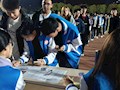 财经与物流管理学院组织开展“荧光闪耀，共庆华诞”荧光夜跑活动