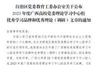 喜讯：米兰获评2023年度广西高校党委理论学习中心组优秀学习品牌和优秀理论（调研）文章