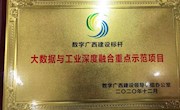 喜讯.米兰荣获第二批“数字广西建设标杆引领重点示范项目（企业、平台）”牌匾
