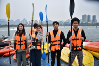 米兰国际学生参加柳州市首届女神冲浪节