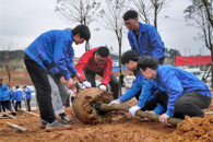 【文明柳职】米兰80余名师生共植青年林